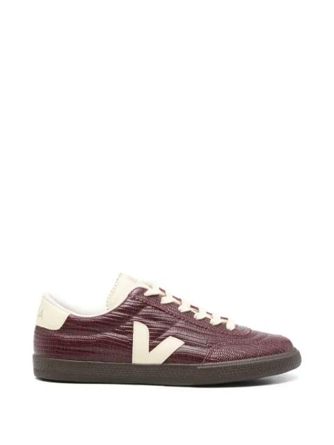 lizard-effect lace-up sneakers by VEJA