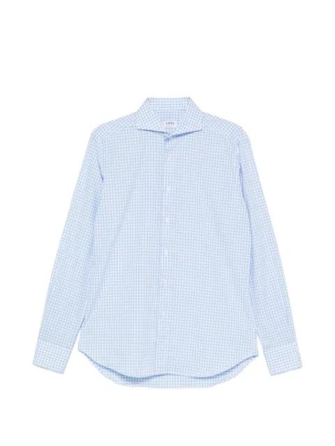 gingham-check long-sleeve shirt by VELA SHOP