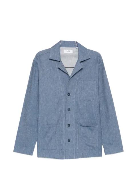 patch-pocket button-up shirt by VELA SHOP