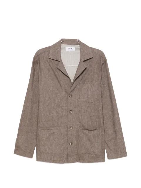 patch-pocket long-sleeve shirt by VELA SHOP