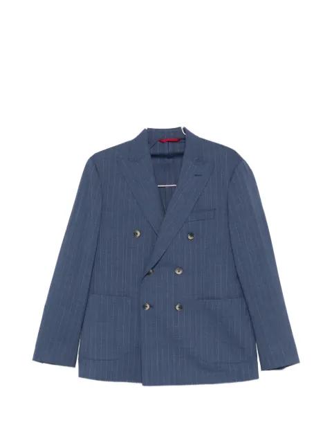 pinstripe-pattern double-breasted suit by VELA SHOP