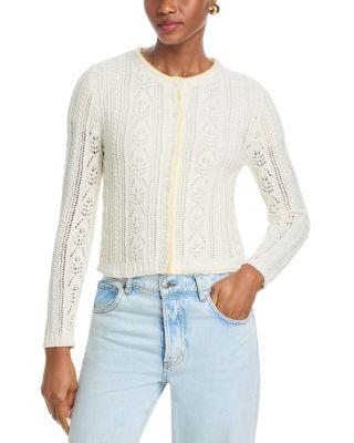 Daisy Long Sleeve Crewneck Cardigan by VELVET BY GRAHAM&SPENCER