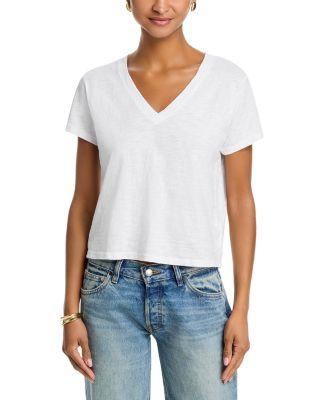 Elisha V Neck Short Sleeve Top by VELVET BY GRAHAM&SPENCER