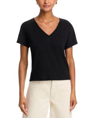 Elisha V Neck Short Sleeve Top by VELVET BY GRAHAM&SPENCER
