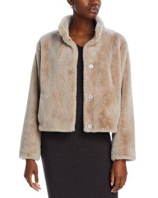 Faux Fur Snap Front Jacket by VELVET BY GRAHAM&SPENCER