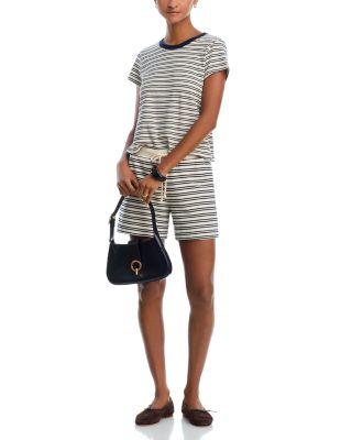 Foster Striped Tee & Amy Striped Shorts by VELVET BY GRAHAM&SPENCER