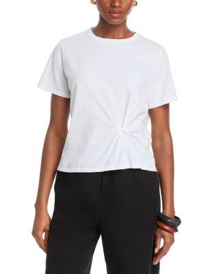 Rhou Short Sleeve Knot Front Tee by VELVET BY GRAHAM&SPENCER