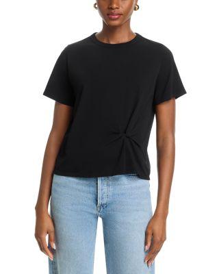 Rhou Short Sleeve Knot Front Tee by VELVET BY GRAHAM&SPENCER