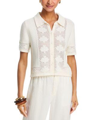 Rosemund Short Sleeve Collared Cardigan by VELVET BY GRAHAM&SPENCER