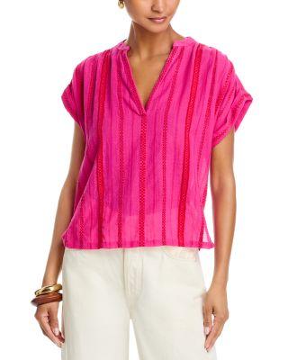 Tallulah Stripe Cap Sleeve Top by VELVET BY GRAHAM&SPENCER
