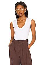 Velvet by Graham & Spencer Estina Gauzy Whisper Scoop Neck Tank in White by VELVET BY GRAHAM&SPENCER