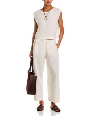 Tavia Side Tie Top & Lola Linen Pants by VELVET