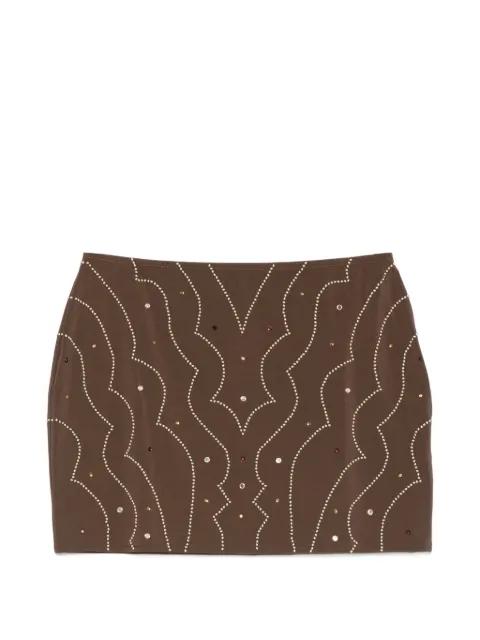 crystal-embellished wavy-pattern beach cover-up by VENUJA