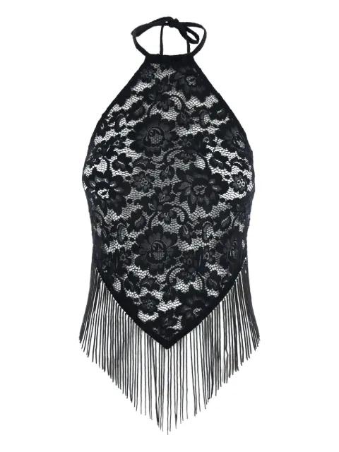 floral-lace pants by VENUJA