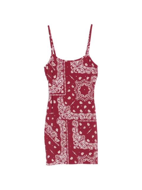 paisley thin-strap mini dress by VENUJA
