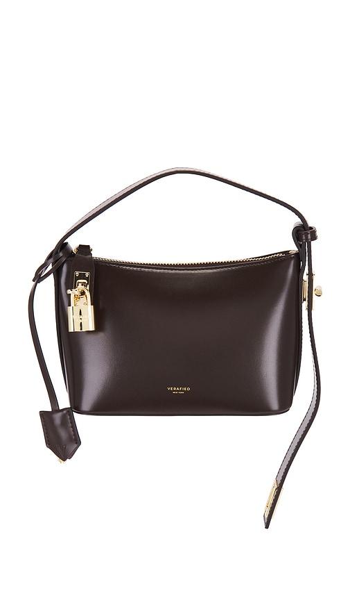 VERAFIED Mini Hobo Bag in Brown by VERAFIED