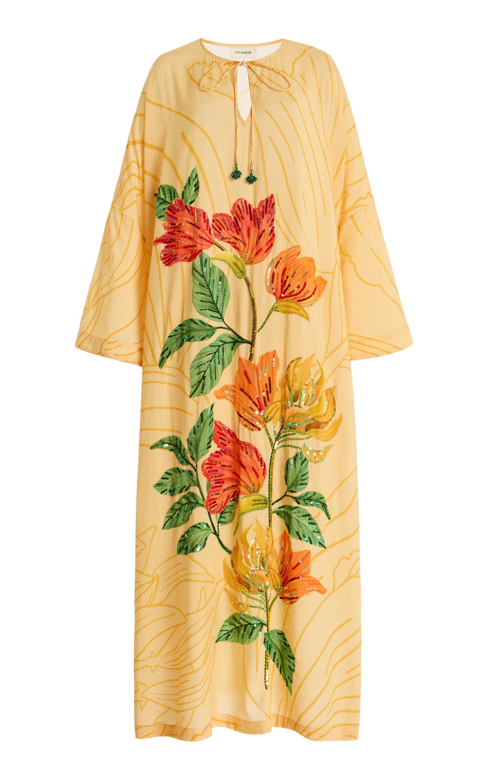 VERANDAH Exclusive Embellished Viscose Kaftan Dress -oda Operandi by VERANDAH