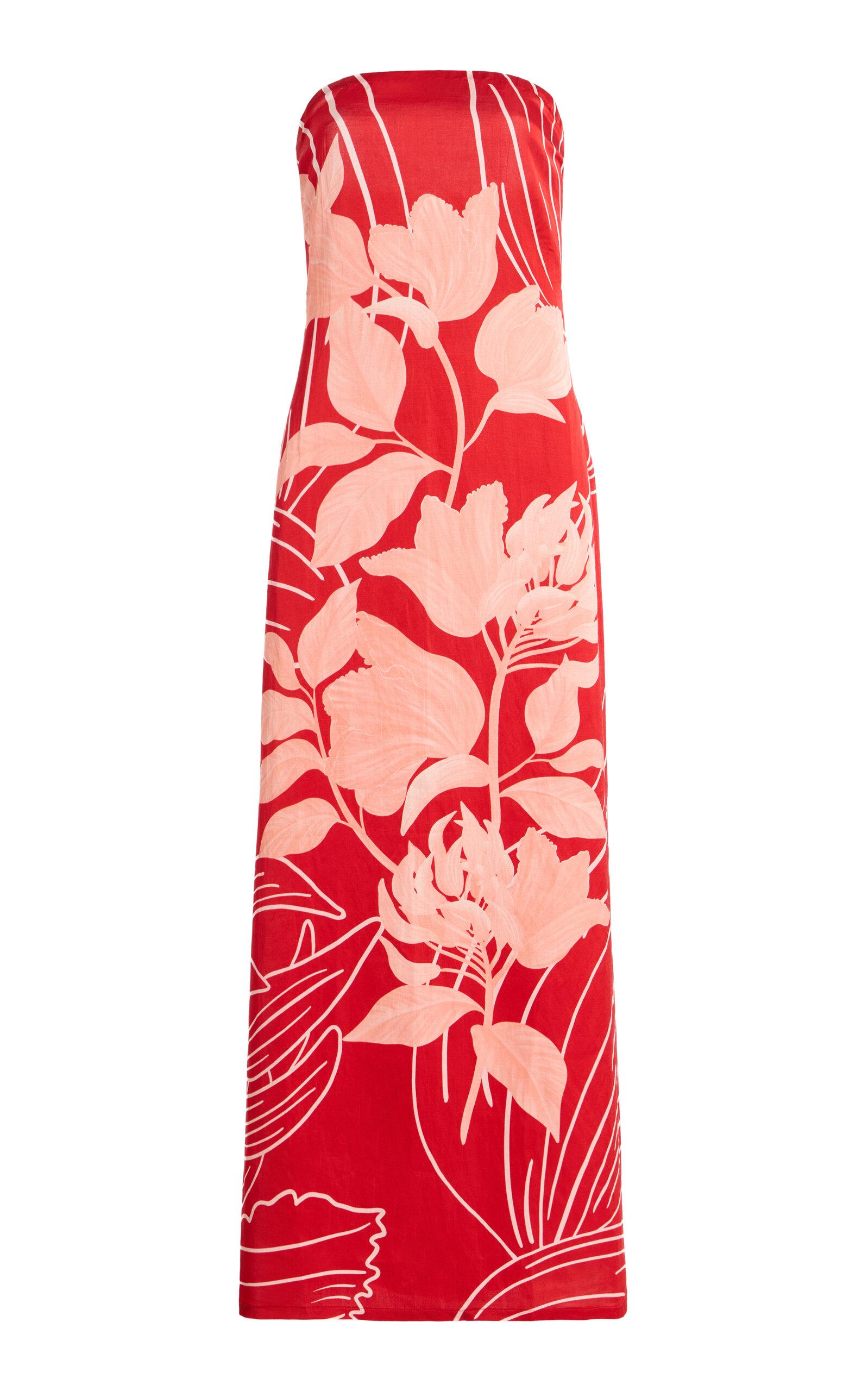 VERANDAH Exclusive Strapless Linen-Blend Maxi Dress - Moda Operandi by VERANDAH