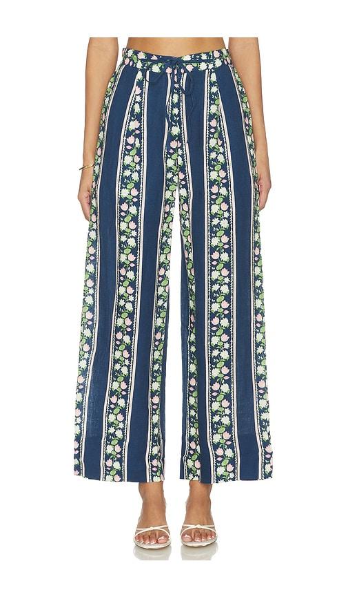 Verandah Linen Lounge Pants in Navy by VERANDAH