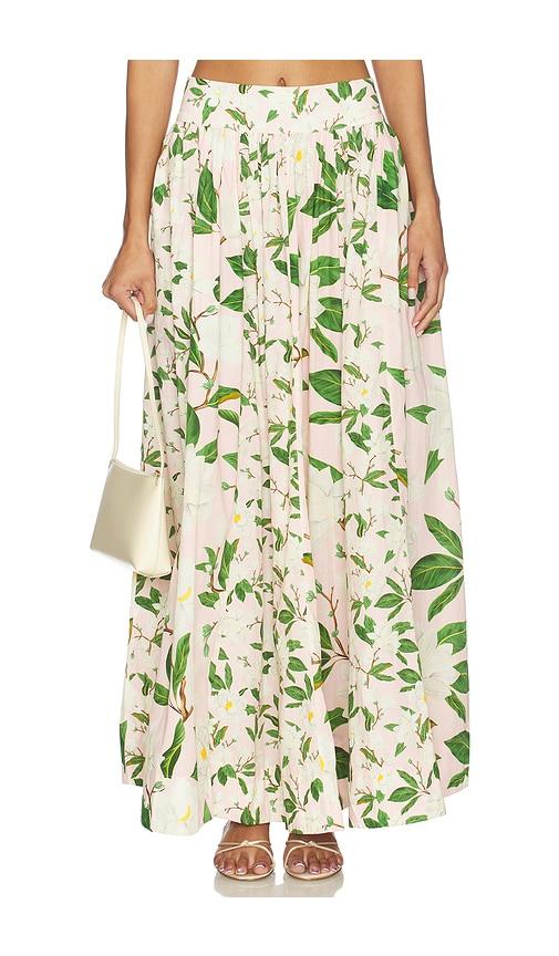Verandah Paneled Maxi Skirt in Pink by VERANDAH