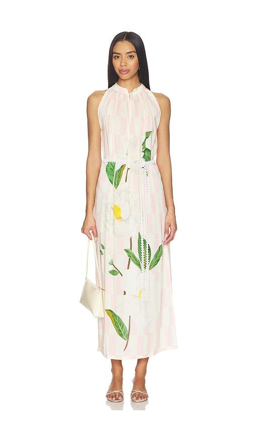 Verandah Sundowner Maxi Dress in Blush,Ivory by VERANDAH