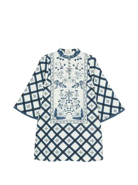 panelled floral-print mini dress by VERANDAH