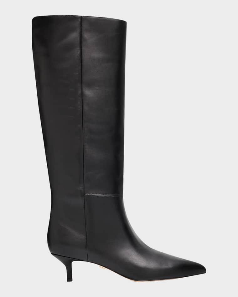45mm Lisa Leather Knee-High Boots by VERONICA BEARD