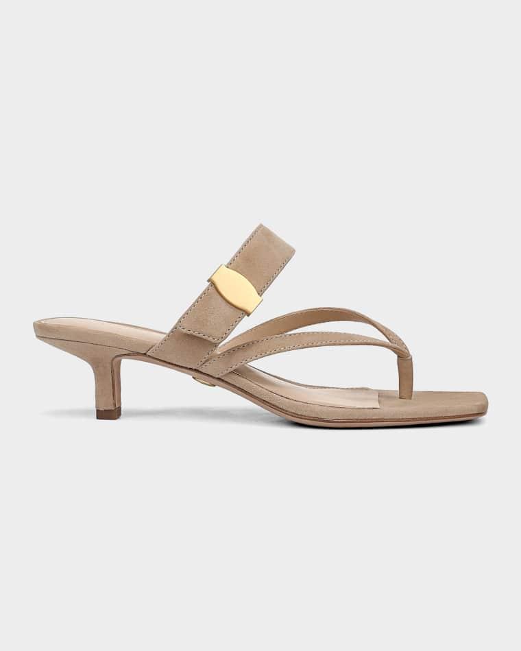 45mm Salva Dash Suede Thong Sandals by VERONICA BEARD