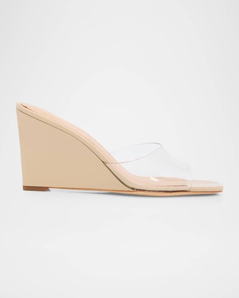 85mm Asha PVC Wedge Sandals by VERONICA BEARD