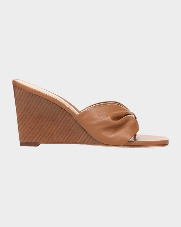 85mm Tullia Leather Wedge Sandals by VERONICA BEARD