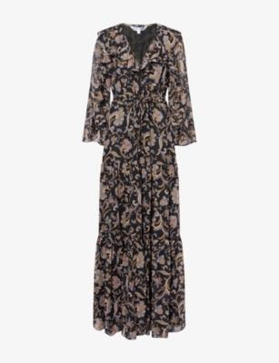 Akara Floral-Print Silk Maxi Dress by VERONICA BEARD