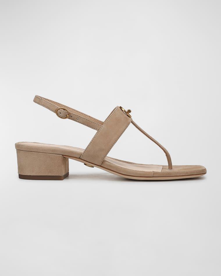 Andie Toggle Suede Block-Heel Slingback Sandals by VERONICA BEARD Andie Toggle Suede Block-Heel Slingback Sandals by VERONICA BEARD