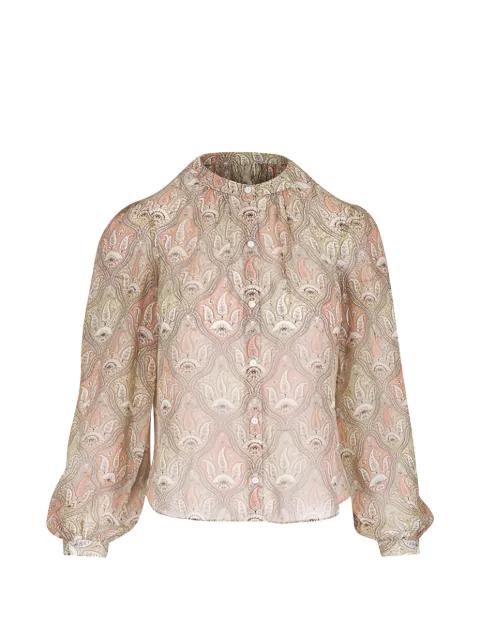 Ashlynn puff-sleeve blouse by VERONICA BEARD