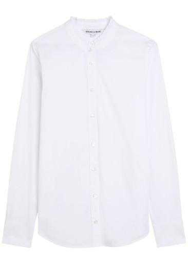 Bays frill cotton-blend poplin shirt by VERONICA BEARD