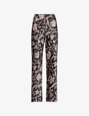 Billie Floral-Print Silk-Blend Trousers by VERONICA BEARD