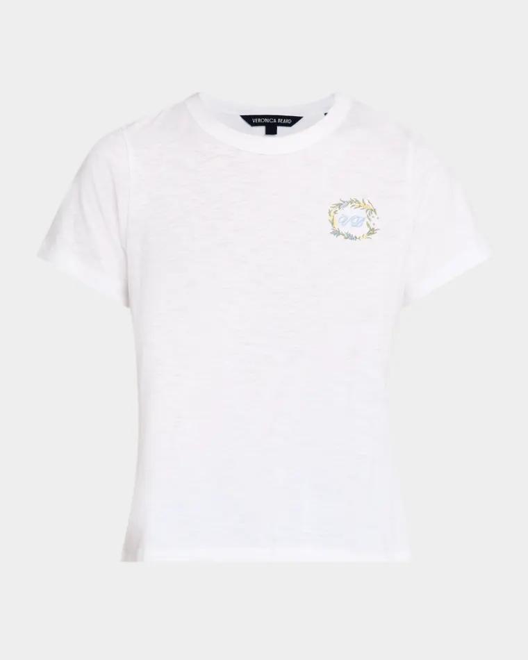 Carl Embroidered Crewneck T-Shirt by VERONICA BEARD
