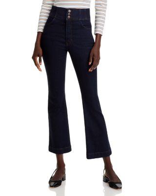 Carson Corset Waist Kick Flare Jeans in Indigo Rinse by VERONICA BEARD