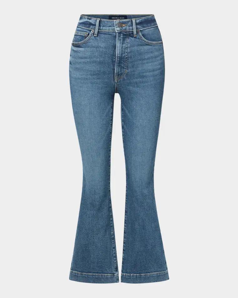 Carson High-Rise Ankle Flare Jeans by VERONICA BEARD