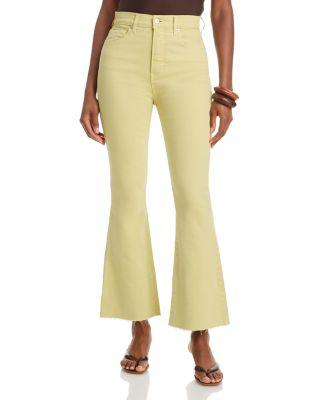 Carson High Rise Ankle Flare Jeans in Pistachio by VERONICA BEARD