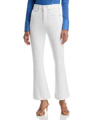 Carson High Rise Ankle Flare Jeans in White by VERONICA BEARD