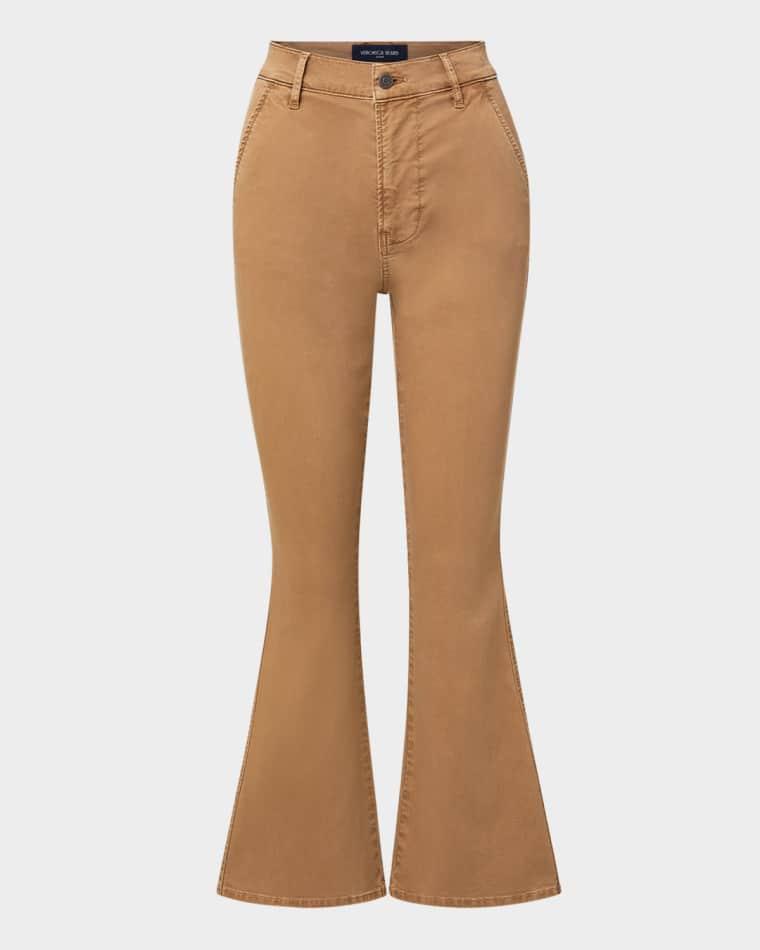 Carson High-Rise Ankle Flare Jeans with Slant Pockets by VERONICA BEARD
