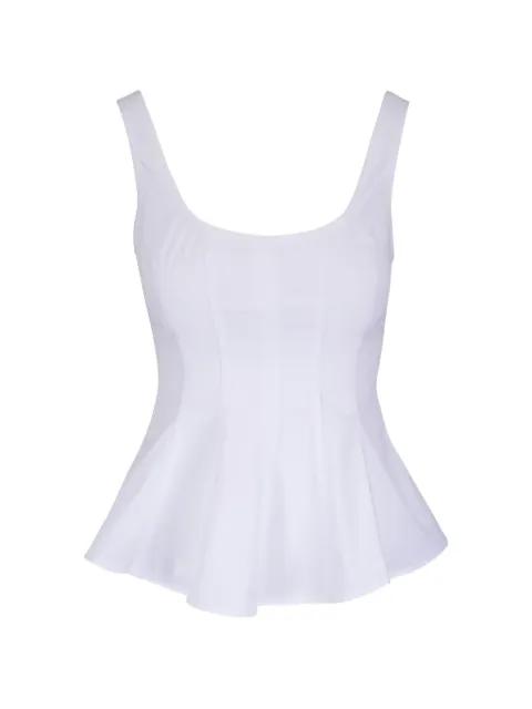 Charlie peplum sleeveless blouse by VERONICA BEARD