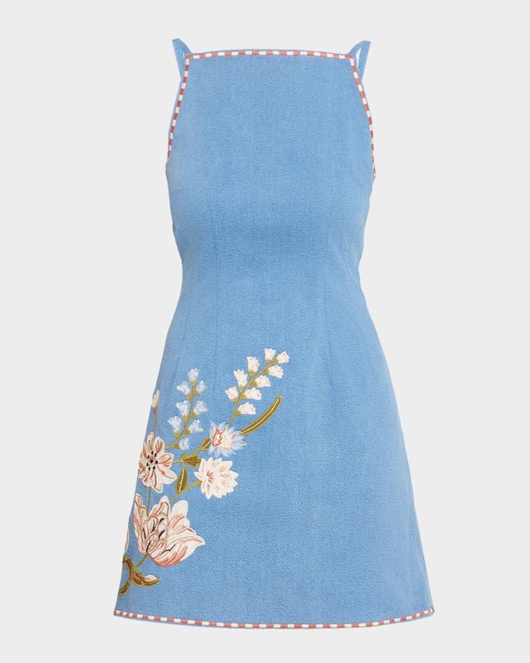 Chester Embroidered Mini Dress by VERONICA BEARD