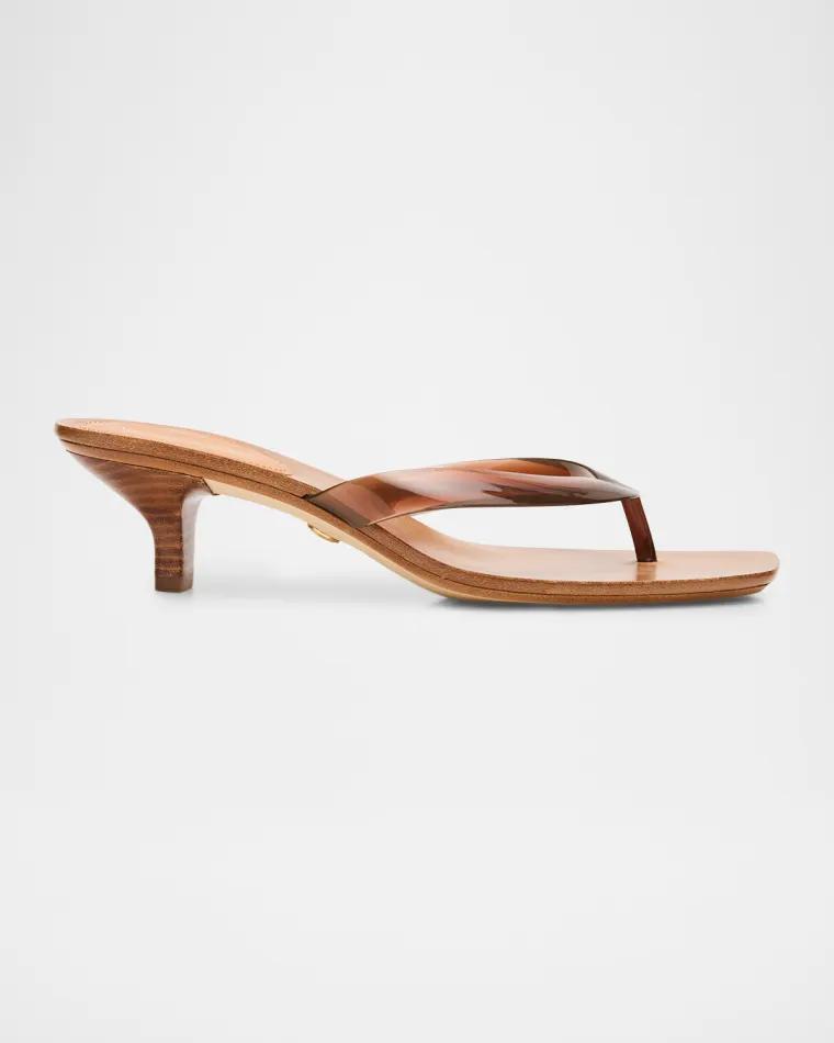 Clea Jelly Kitten-Heel Sandals by VERONICA BEARD