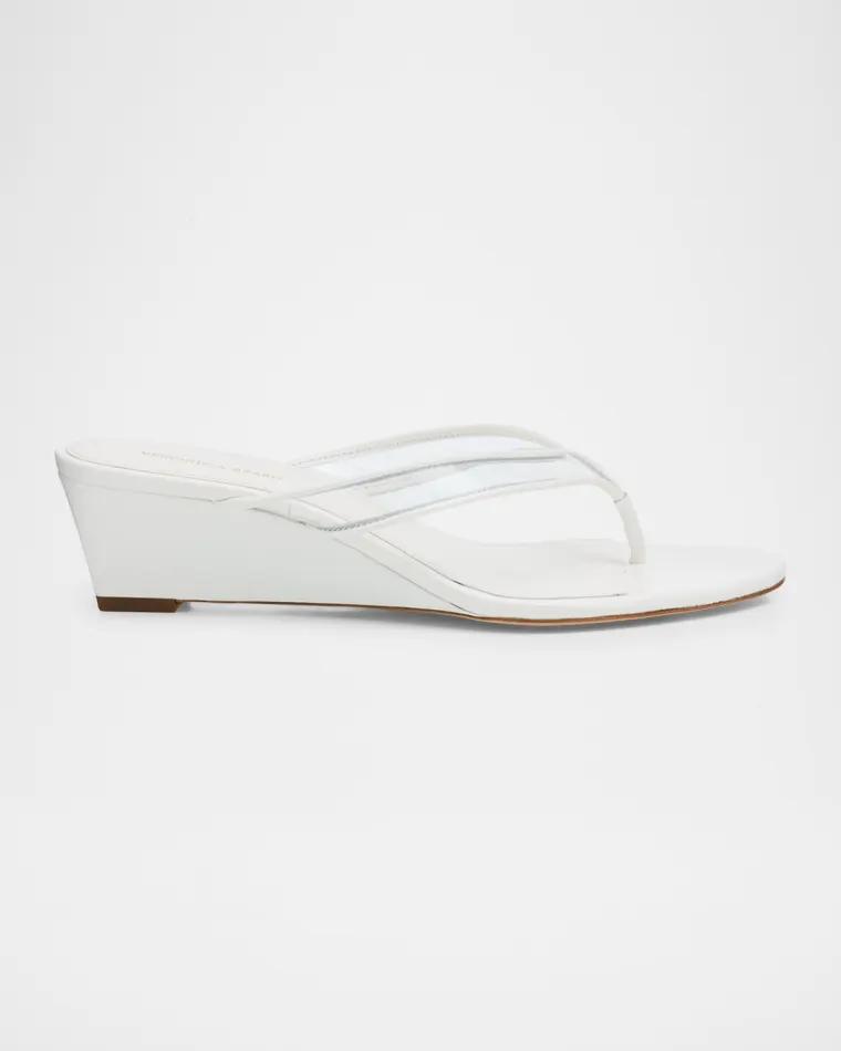 Clea Jelly Leather Wedge Sandals by VERONICA BEARD