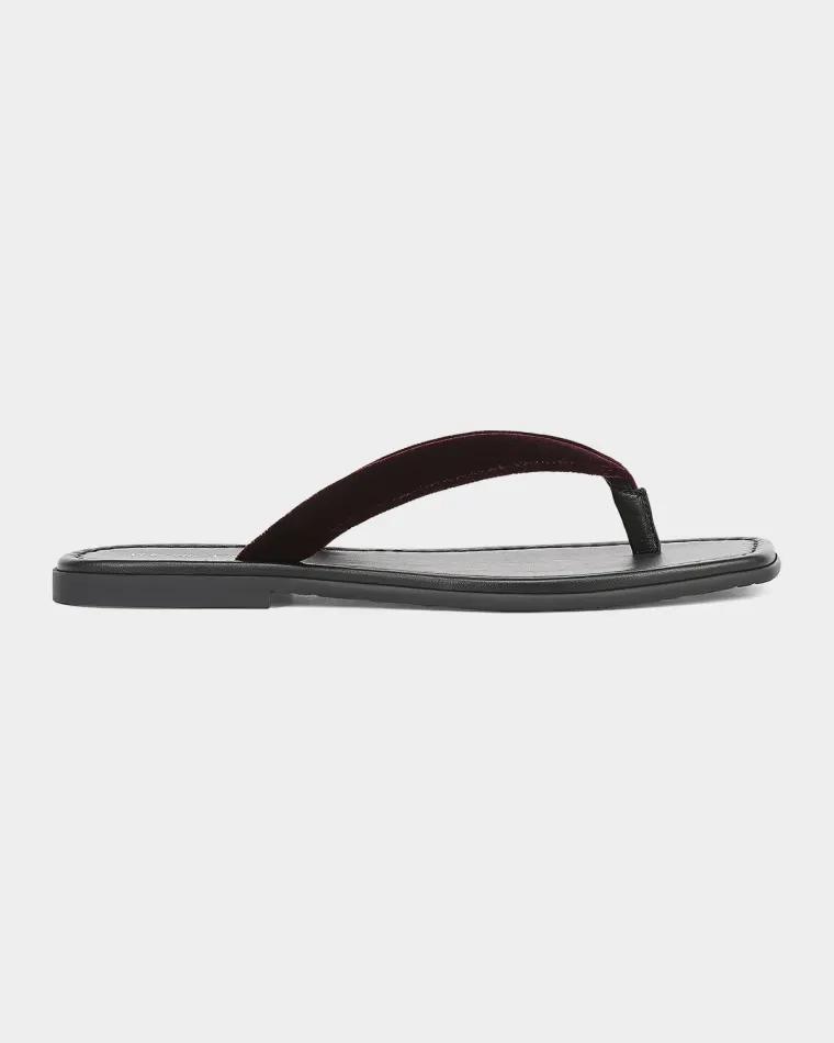 Clea Velvet Thong Sandals by VERONICA BEARD