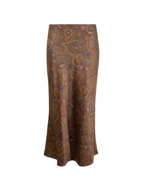 Clover paisley-pattern midi skirt by VERONICA BEARD