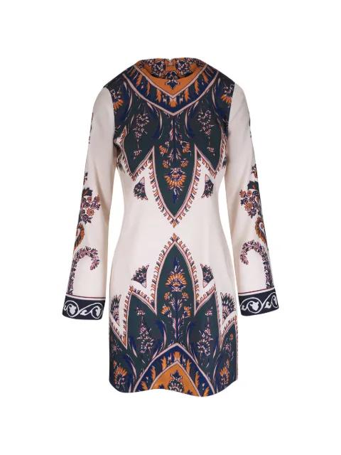 Cromwell printed long-sleeve dress by VERONICA BEARD