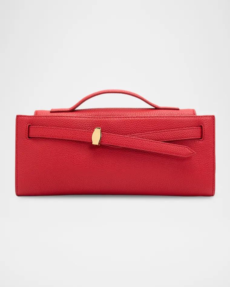 Dash Belted Pebble Leather Clutch Bag by VERONICA BEARD