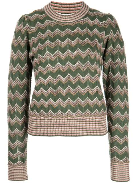 Davignon zig-zag pattern jumper by VERONICA BEARD